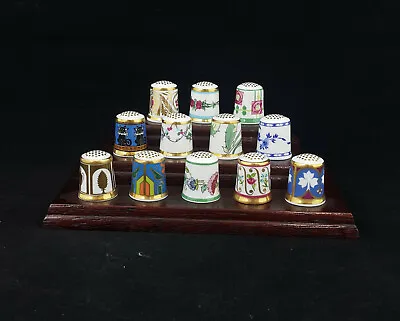 £135 • Buy Minton Thimble Set Of 12 With Stand Archive Collection 