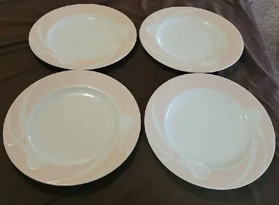 Mikasa Classic Flair Peach 10.75  Calla Lily LDB01 Dinner Plates Set Of 4 • $24