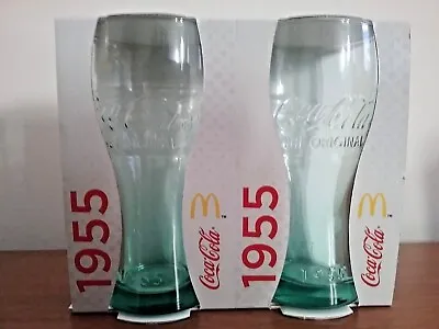 2 X Mcdonald 1955 Coca Cola 100 Years Of Coke Glasses Brand New In Boxes Joined • $20