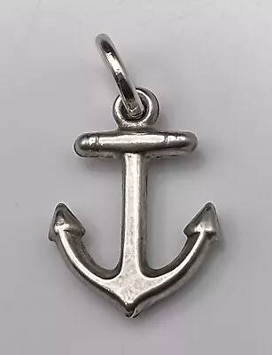 Vintage Sterling Silver Old Navy Ship ANCHOR Nautical Sailor 1/2” Charm • $12.99