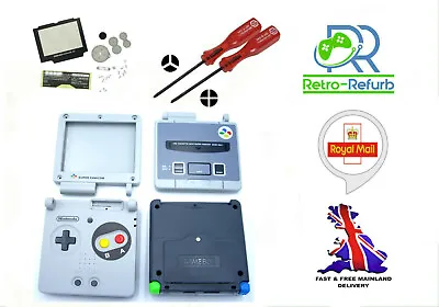 SNES GameBoy Advance SP GBA Nintendo Super Famicom Housing Shell Screen + Tools • £13.95