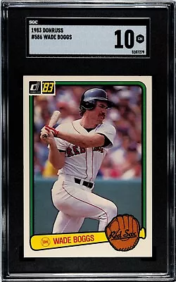 1983 Donruss Wade Boggs RC #586 SGC 10 GEM MINT HOF 💎 • $159.99