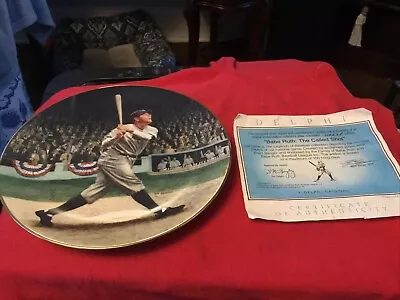 Babe Ruth “The Called Shot” Delphi Collectors Plate The Legends Of Baseball! COA • $7.50
