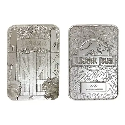 Fanattik Jurassic Park Gate Silver Limited Edition Collectable Ingot UV-JP122S • $71.20