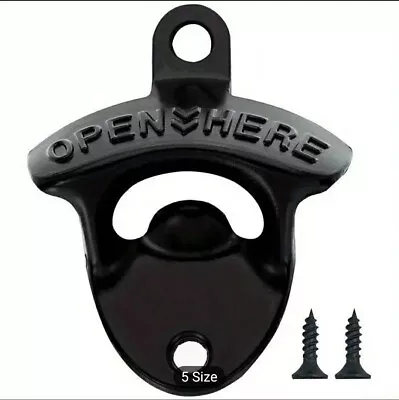 Wall Mount Bottle Beer Drink Opener - Mounted Vintage Look Open Soda SHIPS TODAY • $8.69