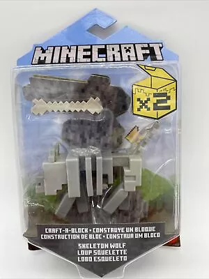 Minecraft Craft A Block Skeleton Wolf Action Figure Mattel New • $18.99