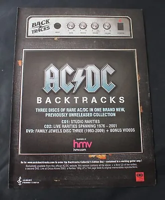 2009 ADVERT/POSTER/CLIPPING 'AC/DC BACKTRACKS' 11.75  X 8.5  • £2.99