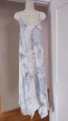 $24.50 • Buy Rachel Zoe Womens Maxi  Linen Spaghetti Strap Tie Dye Dress - SMALL