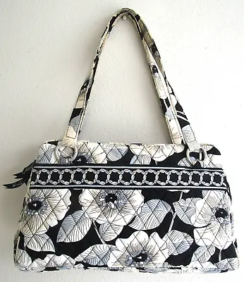 Vera Bradley Black & White Floral Whitney Handbag - Camelia • $24.99