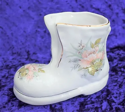 £6 • Buy Staffordshire Maryleigh Pottery Boot Shaped Ornament, Flower Or Posy Holder 7 