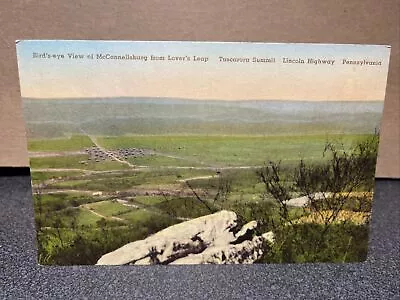 Aerial View Mcconnellsburg From Lovers Leap Lincoln Highway PA Postcard￼￼ • $8.49