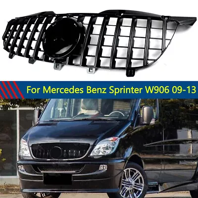 For Benz Sprinter W906 2009-13 GT Style Front Grill Bumper Grille Gloss Black • $199.98