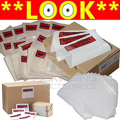 50 100 500 1000 2000 A7 A6 A5 Documents Enclosed Printed Plain Wallets Eco-plast • £3.58