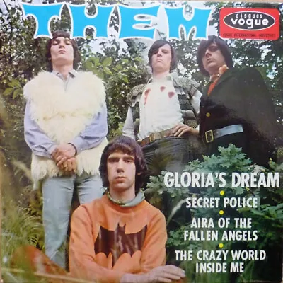 THEM ~ Gloria's Dream ~ 1966 French Vogue Record Label 2-track 7  Vinyl EP ~ P/s • $86.31