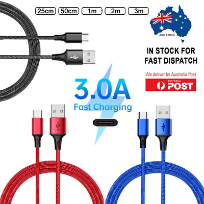 $7.36 • Buy USB C Type-C Fast Charger Cable For Samsung Galaxy S22 S21 + A73 A53 A33 5G Cord