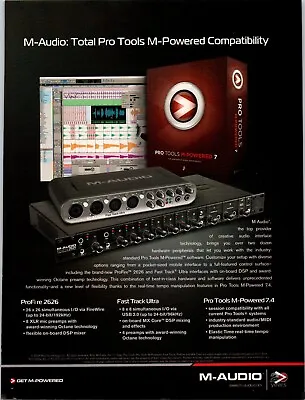 M-Audio Pro Tools M-Powered 7.4 Original  Print Ad • $9.50