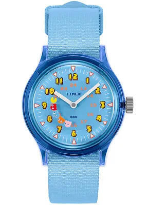 TIMEX Timex X Pac-Man Collaboration Camper TW2V94000 Wrist Watch Game Japan Blue • $154.99