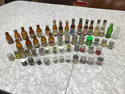 Lot Of 50+Vintage Mini Beer Bottle + Advertising Salt & Pepper Shakers • $225