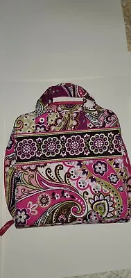 EXCELLENT Vera Bradly New BERRY PAISLEY Travel Organizer Bagid Makeup 9x2x9 • $25.99