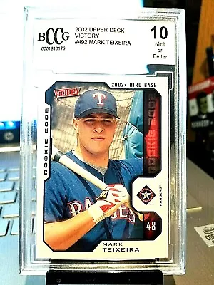 2002 Mark Teixeira U.d Victory Rookie  #492 Bccg 10 Mint Better. • $35