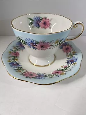 Vintage Foley Bone China Tea Cup And Saucer Set Cornflower • $24