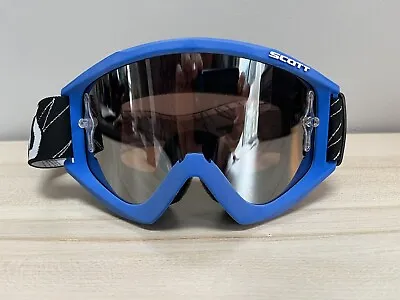 Scott Goggles Mask Motocross Snowboarding Skiing BLUE Vintage USA Made • $39.95