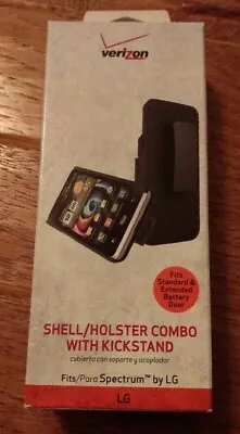 Shell Holster Combo Case For LG Spectrum VS920 - Black • $6