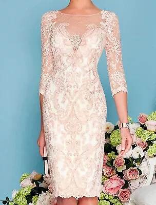 Mother Of The Bride Dresses Lace Knee Length Chiffon Gowns 3/4 Length Sleeve • $84.99