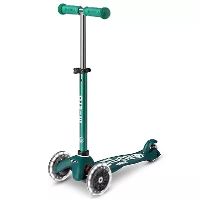 Mini Micro Deluxe LED 3 Wheel Scooter Eco Green • £87.95