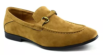 Mens Slip On Gold Buckle Shoes Boat Deck Loafers Moccasins Party Uk Sizes 6-12 • £14.93