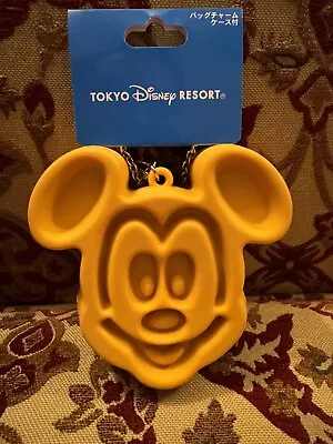 Japan Tokyo Disney Mickey Waffle Bag Charm Keychain Coin Pouch Disneyland Sea • $26