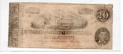 T-67 PF-16 1864 $20 Confederate Paper Money - Major Printing Error! • $1895