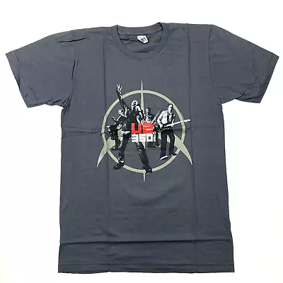 U2 360° Tour 2011 Band Photo Itinerary Tee - American Apparel T-Shirt - Gray - S • $19.99