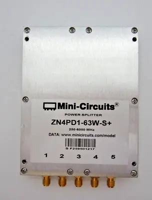 Mini-Circuits ZN4PD1-63W-S+ Power Splitter 250-6000MHz (2 In-Stock) • $45