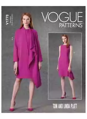 Vogue Sewing Pattern V1773 Tom & Linda Platt Dress And Jacket Misses 16-24 AS IS • $8.05