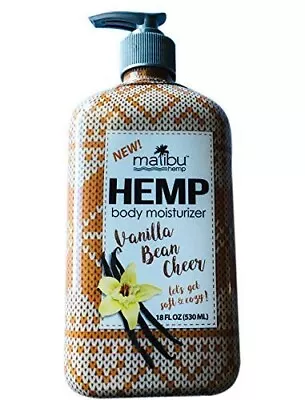 Malibu Hemp Vanilla Bean Cheer 18oz Moisturizer Lotion • $14.87