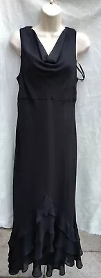 Black Full Length Evening Dress By J Taylor 16 • £12