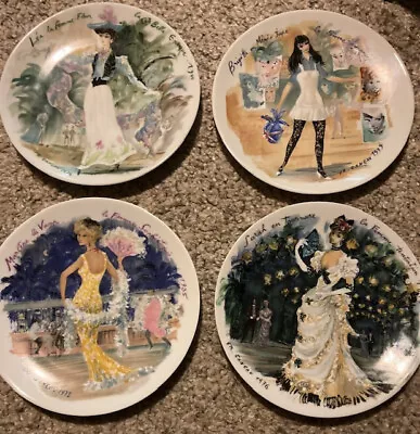 D'Arceau-Limoges LES FEMMES DU SIECLE Porcelain SET Of 12 PLATES By FR. GANEAU • $99.89