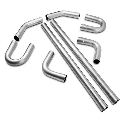 Universal 3  Inch Custom Exhaust Tubing Mandrel Pipe Straight U Bend Kit 8Pieces • $91.88