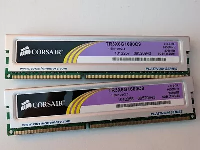 Corsair XMS3 TR3X6G1600C9 10GB (2x5) DDR3 1600 PC3 12800 (5 Sticks) • £9