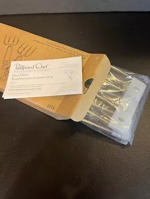 Pampered Chef Set Of 2 Meat Lifters Heavy Stainless Steel Forks New In The Box • $40