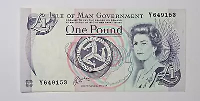 Isle Of Man : One Pound Banknote. J.a. Casen. • $10