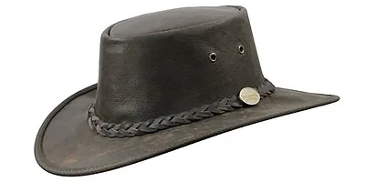 £59.44 • Buy Barmah Squashy Kangaroo Leather Hat - Ironstone