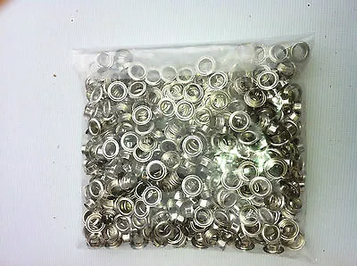 1000  Grommets Silver Metal # 0 1/4 Eyelet  With Washers For  Hand Press • $20