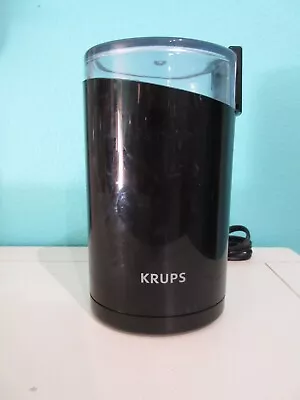 Krups F203 Electric Coffee Grinder Stainless Steel Blades Black Perfect Cond • $19.95