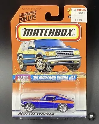 Matchbox Blue ’68 Ford Mustang Cobra Jet • $2.55