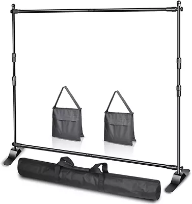 10 X 8Ft (W X H) Photo Backdrop Banner Stand - Adjustable Telescopic Tube Trade  • $130.99