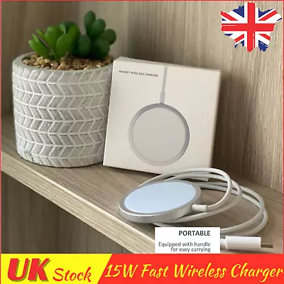 Fast Wireless MagSafe 15W Charger For Apple IPhone 15 14 13 12 11 XR XS Pro Max • £2.15