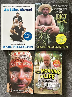 4 X Karl Pilkington Books (An Idiot Abroad The Moaning Of Life) • £12.99