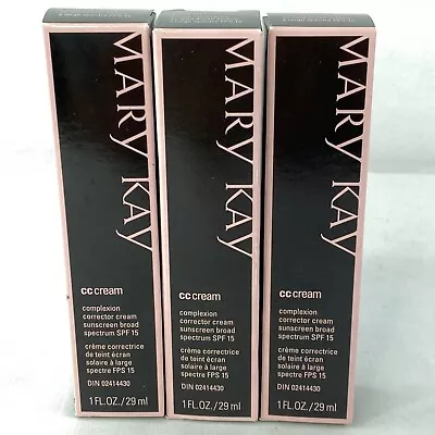 3 Pak Mary Kay CC Cream Sunscreen Broad Spectrum SPF 15 Medium Deep Very MIX B04 • $28.98